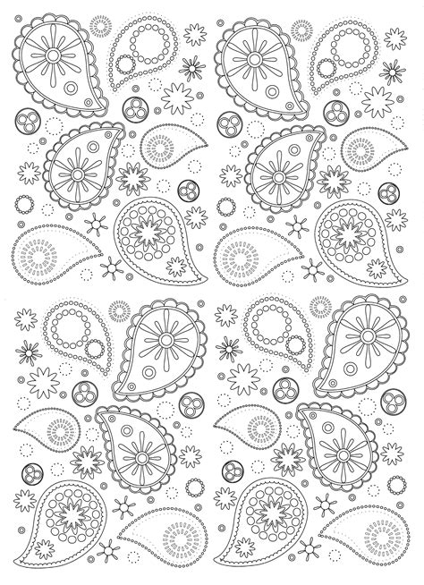 Printable Paisley Coloring Pages